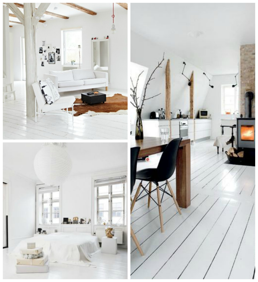 White floor inspiration rockpaperdresses Gulv til sort køkken
